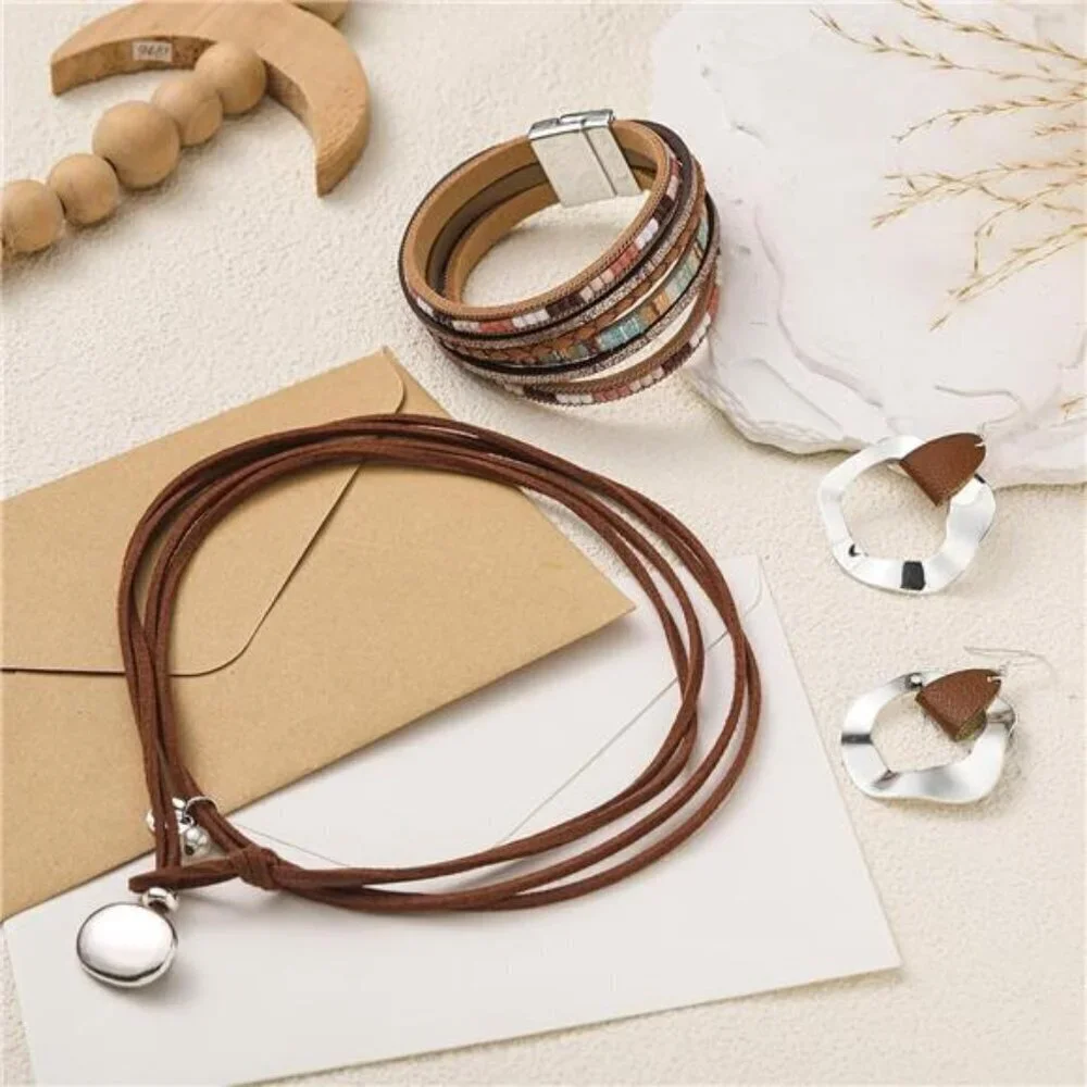 3 Pcs Western Jewelry for Women Bohemian 3 piece  jewelry set